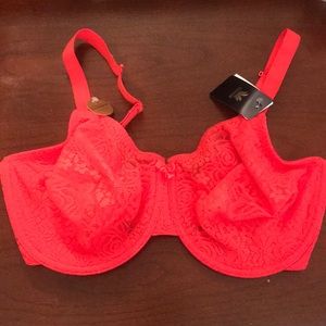 Red lace bra